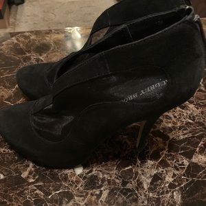 Audrey Brooke black suede heels size 10